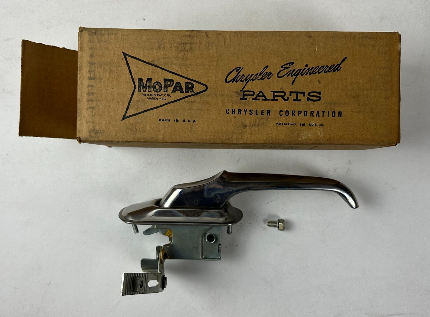 New Old Stock Left Outside Door Handle for 1957-58 Models Mopar #1881852