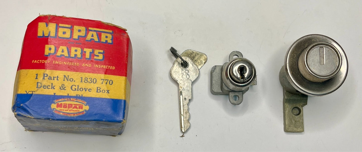 New Old Stock Trunk & Glovebox Locks for 1957-59 Models Mopar #1830770
