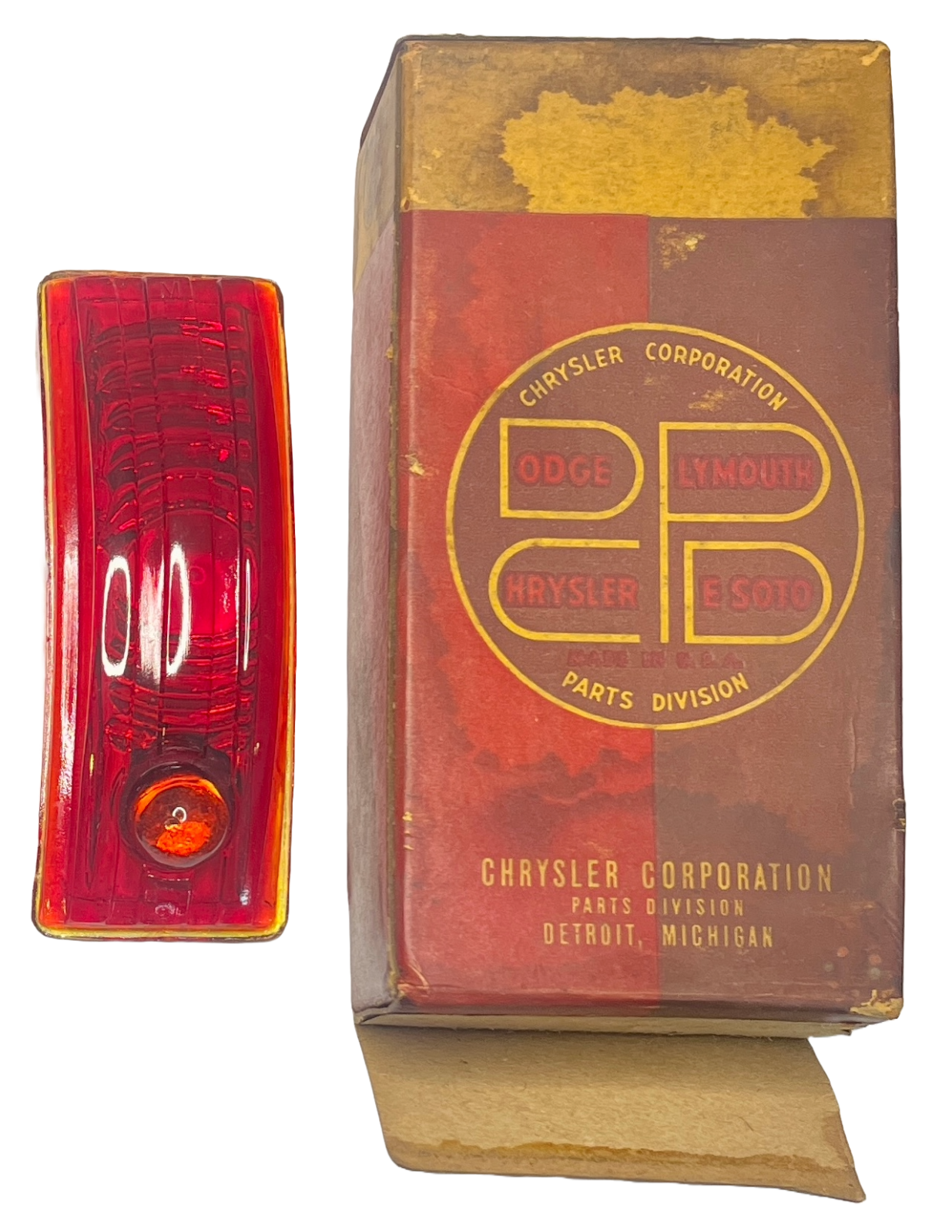 New Old Stock Left Hand Tail Light Lens For 1940 DeSoto Sedan Models #856702