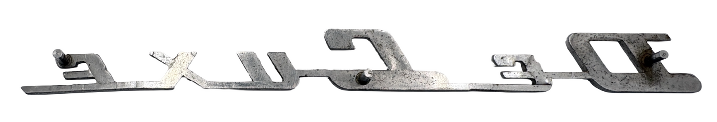 New Old Stock Front Fender Nameplate Emblem For 1941 DeSoto Deluxe