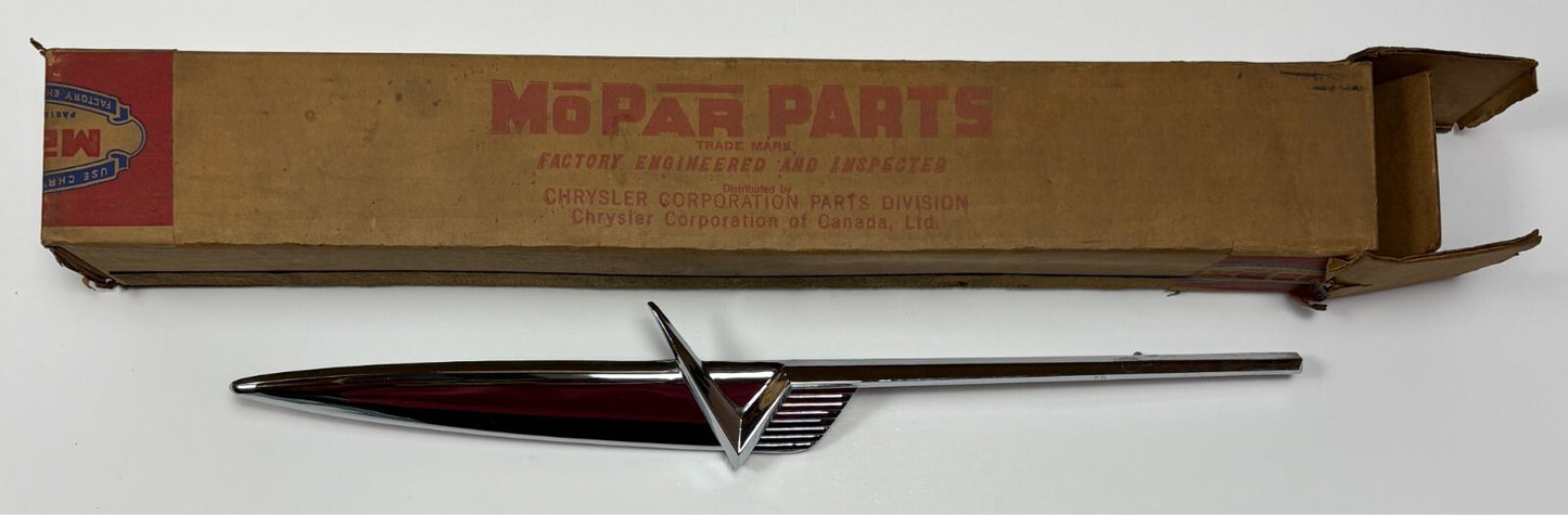 New Old Stock Left Quarter Panel Ornament for 1955 V-8 Models Mopar #1593435