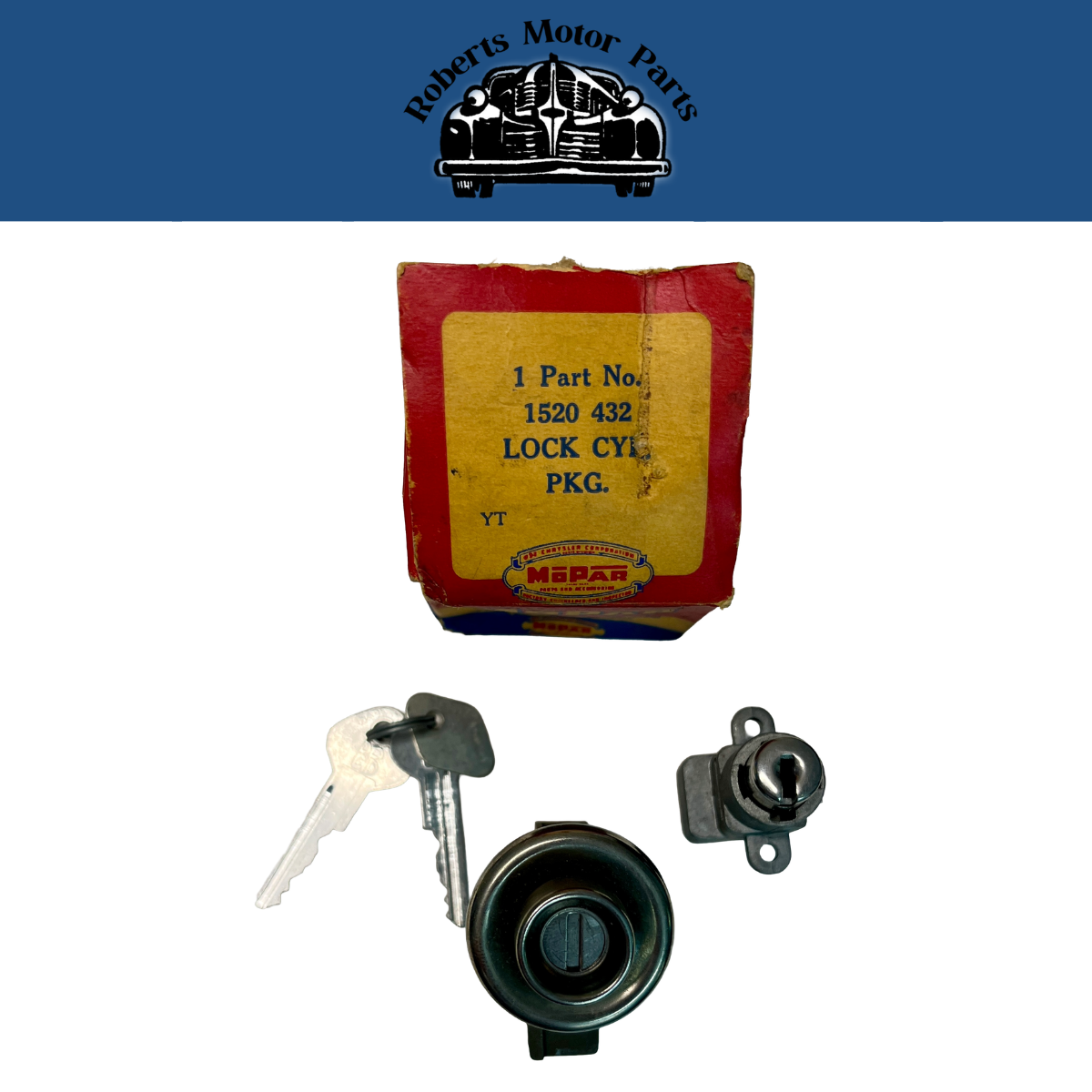 New Old Stock Deck Lid & Glove Box Lock Pkg for 1955-56 Plymouths #1520432