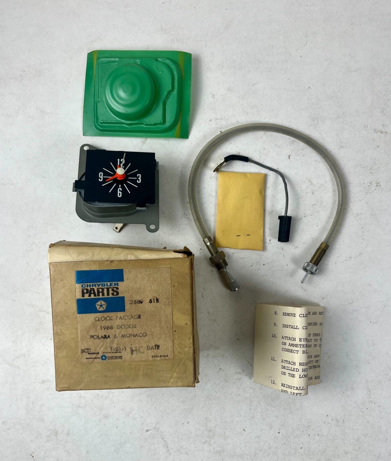 New Old Stock Dash Clock For 1968-9 Dodge C Body Models Mopar #2889618
