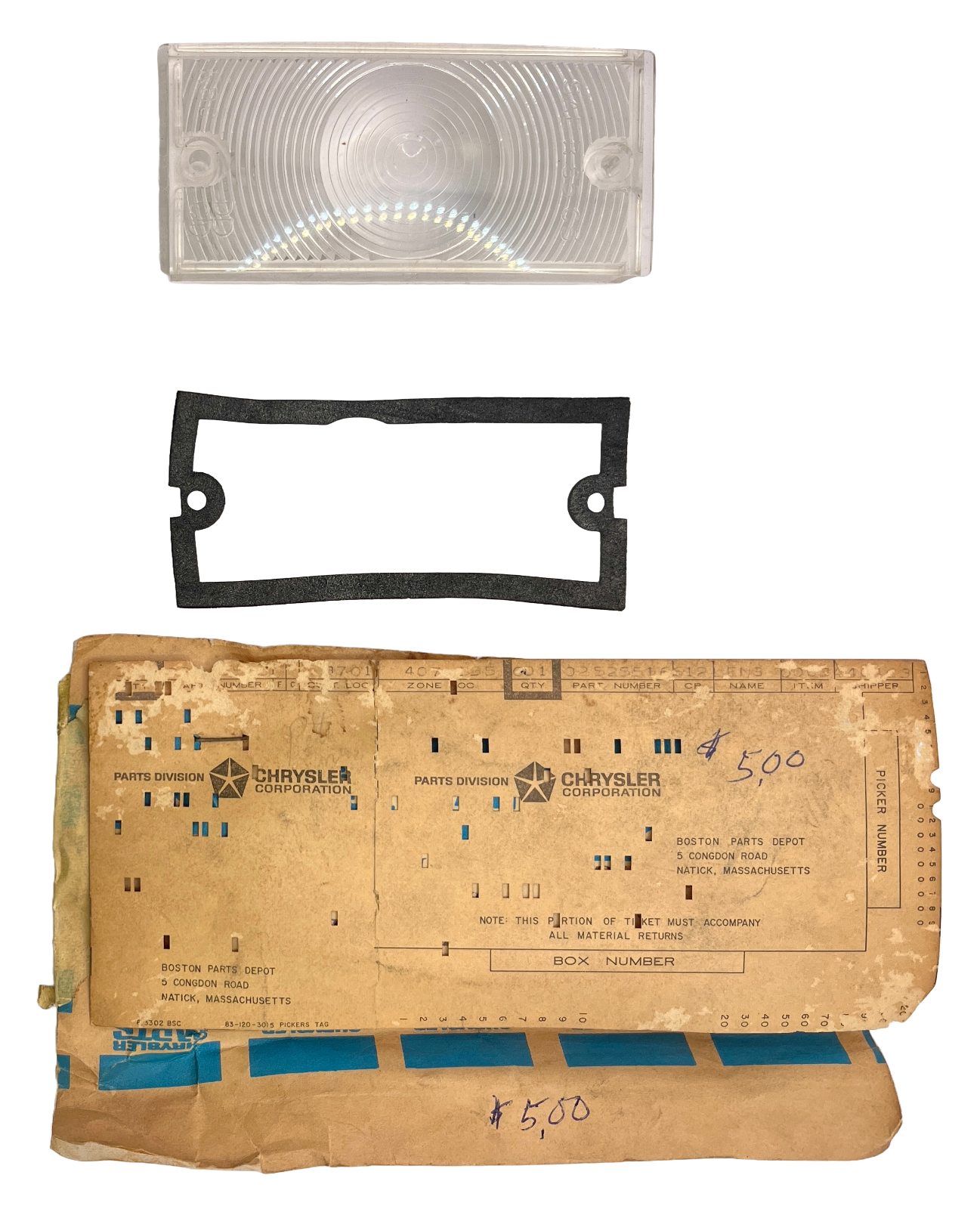 New Old Stock Back Up Lens for 1965-66 C Body Station Wagon Models #2525516