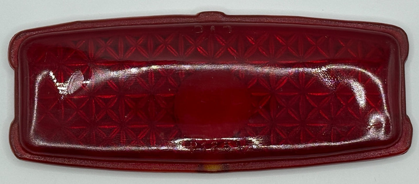 New Old Stock Red Glass Tail Light Lens for 1941-48 Chevrolet Models GM #P-125