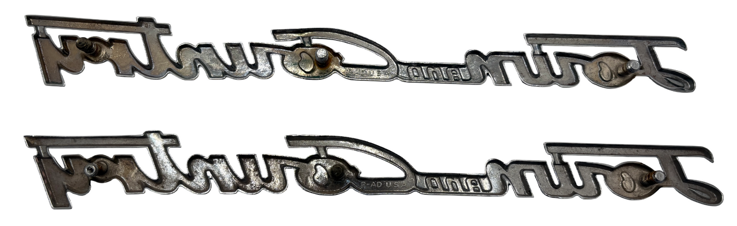 New Old Stock Town And Country Chrome Name Plate Pair For 1946-48 Chrysler