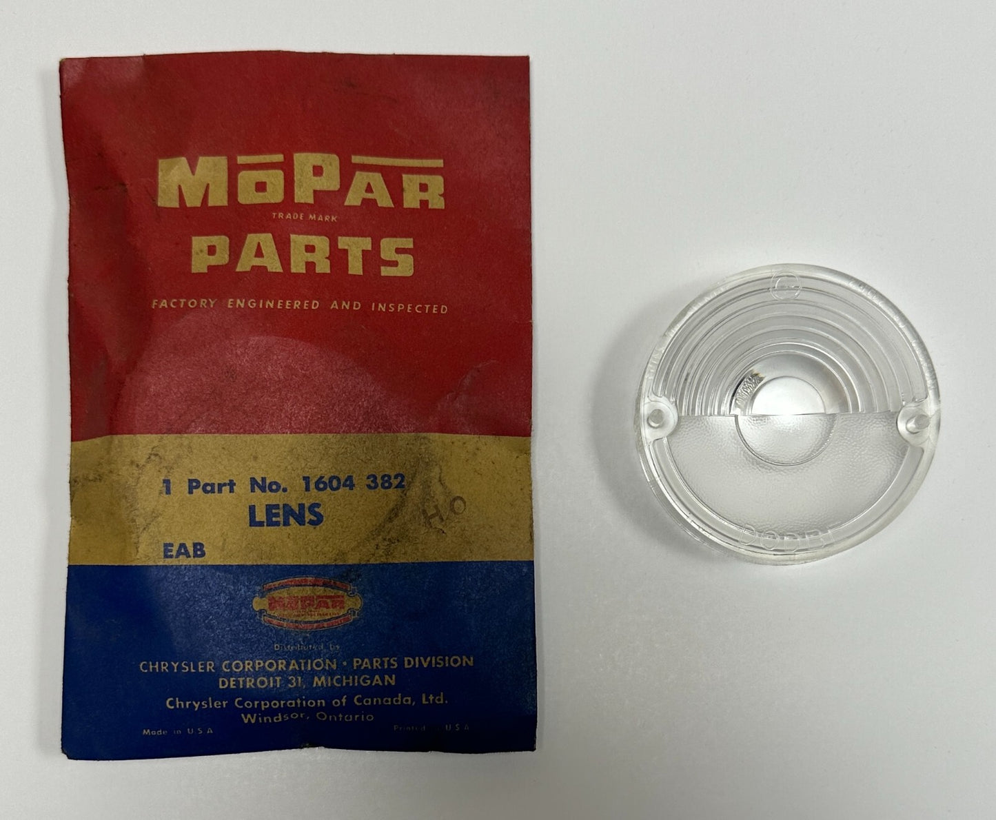 New Old Stock Back Up Lens for 1955-56 Dodge Models Mopar #1604382