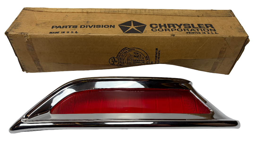 New Old Stock Left Tail Light Bezel & Lens for 1961 Dodge Dart Mopar #2188603