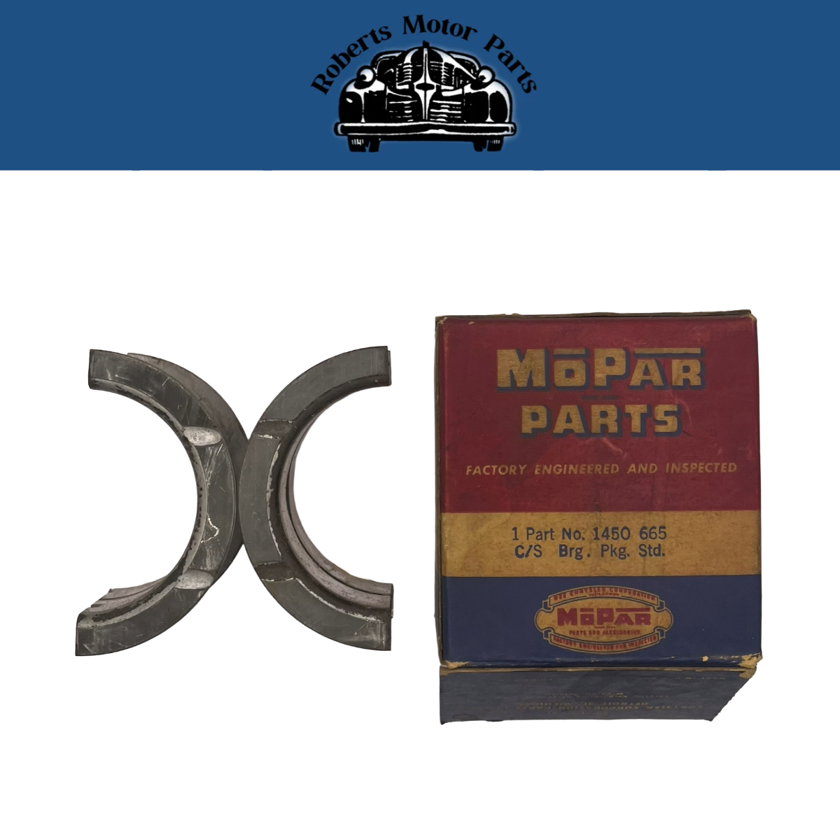 New Old Stock Mopar Main Bearing Standard For Chrysler C60 DeSoto S20 #1450665