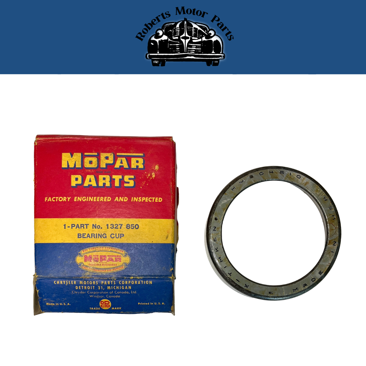 New Old Stock Rear Drive Pinion Bearing Cup 1951-1954 Chrysler DeSoto #1327850