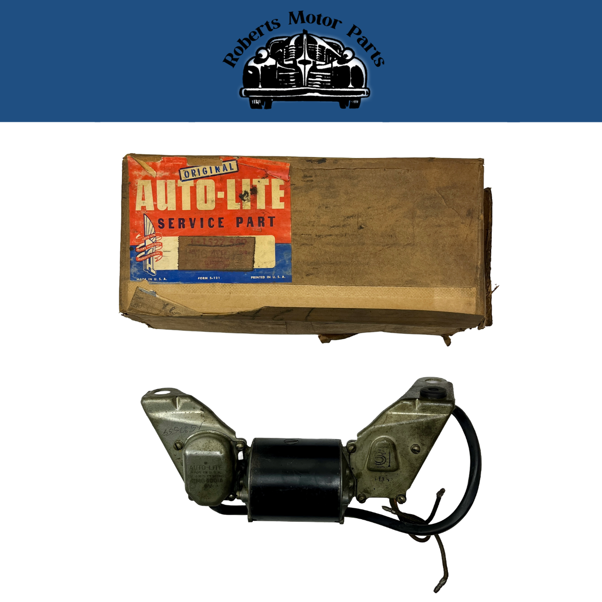 New Old Stock Wiper Motor For 1949-1954 Dodge DeSoto Chrysler Models #1527559