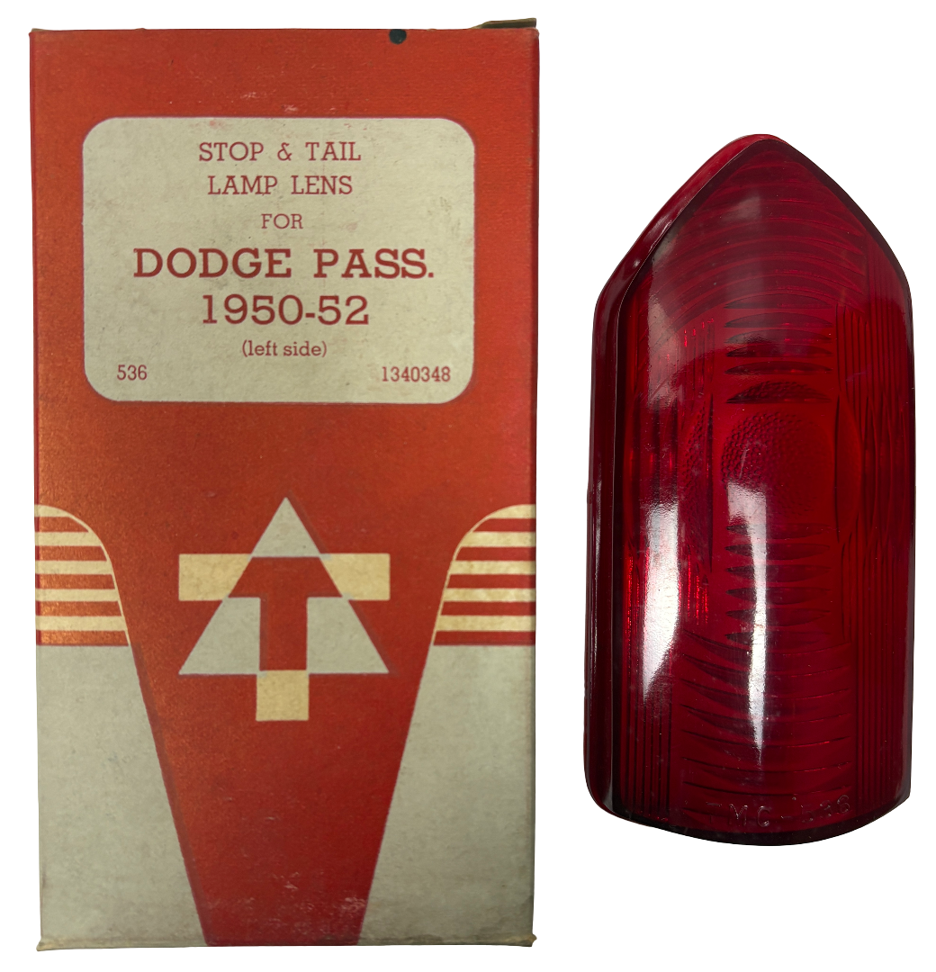 New Old Reproduction Stock Left Tail Lens for 1950-52 Dodge Models #1340348