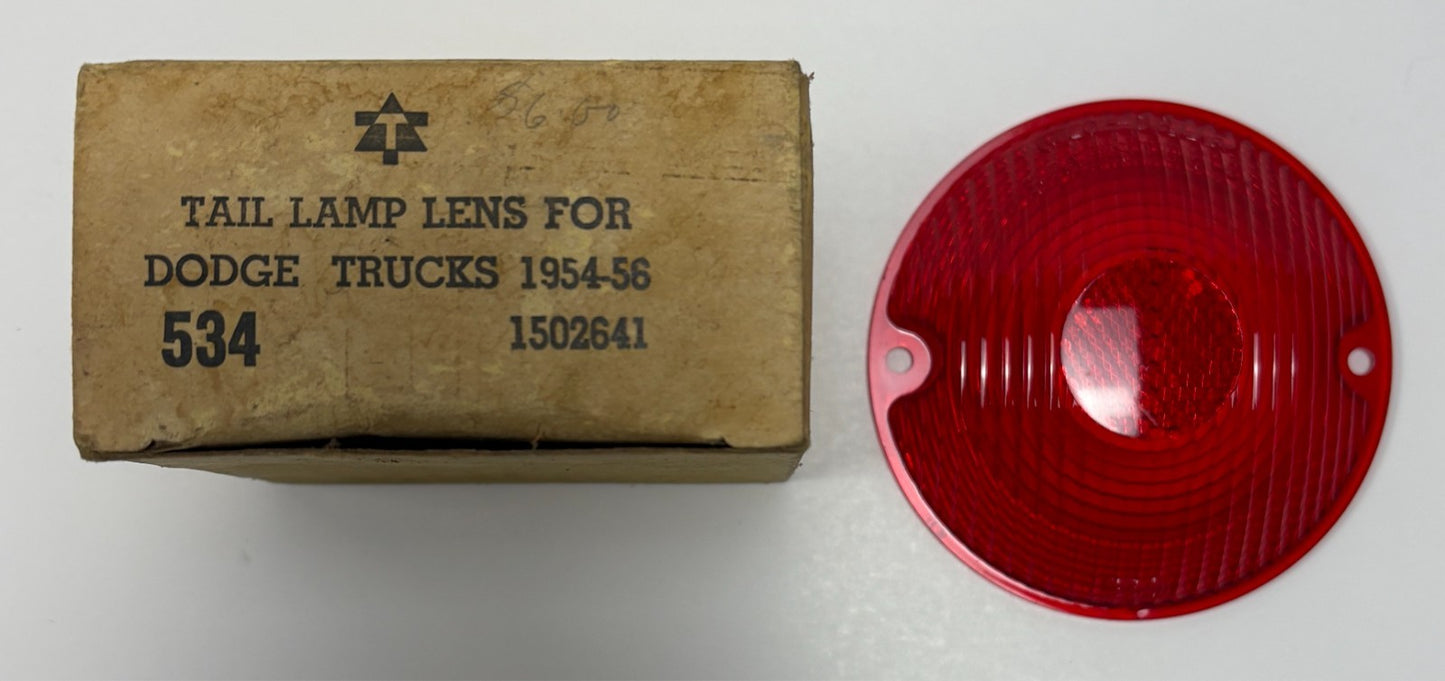 New Old Reproduction Stock Tail Lens for 1954-61 Truck Models Mopar #1502641