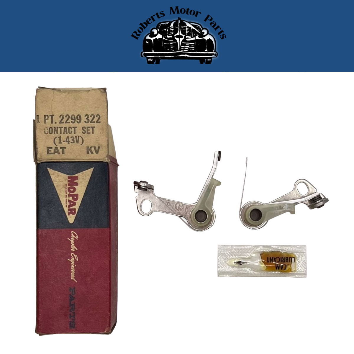 New Old Stock Distributor Contact Set Points For 1946-1972 Mopar Models #2299322