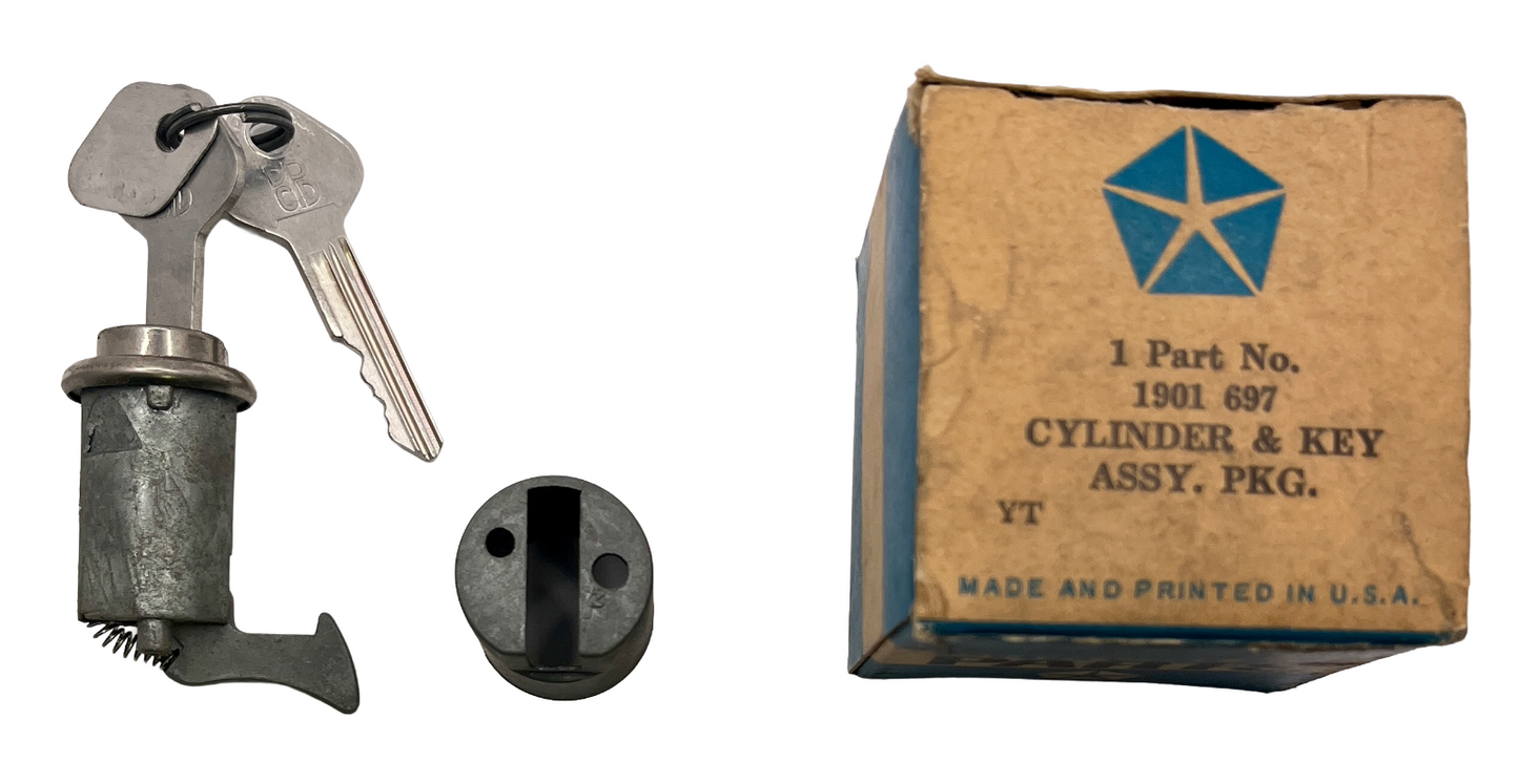 New Old Stock Glove Box Lock for 1959 Plymouth Models Mopar #1901697