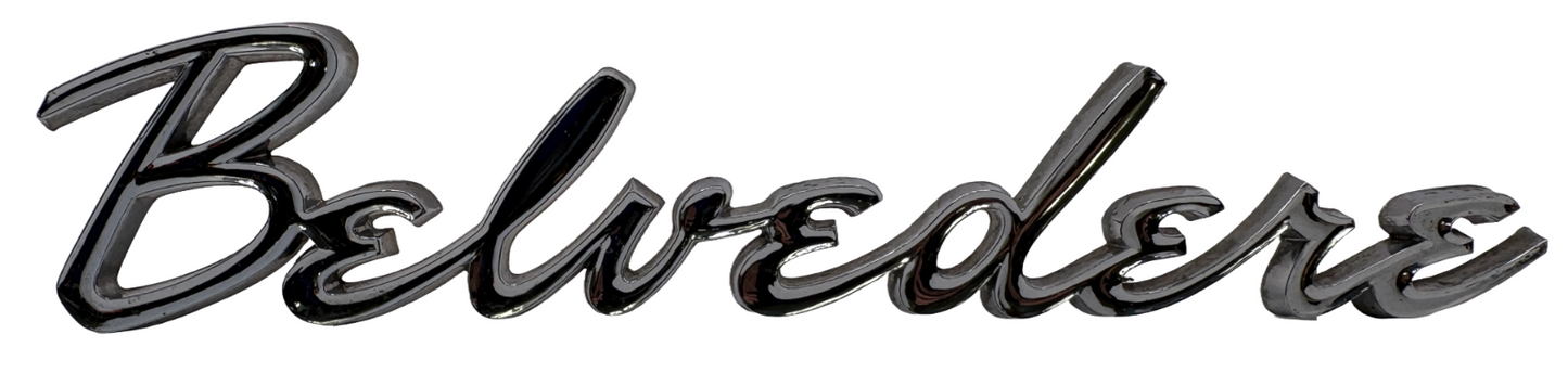 New Old Stock Belvedere Emblem Script for 1960 Plymouth Models Mopar #1903998