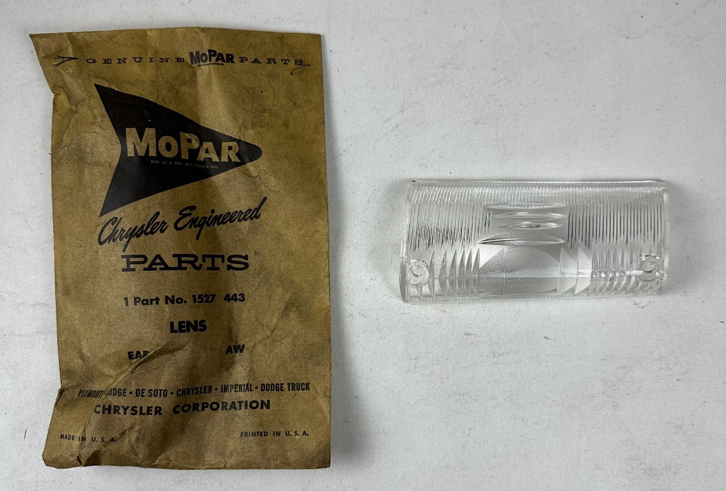 New Old Stock Mopar Park Lens for 1953 Plymouth Models #1527443
