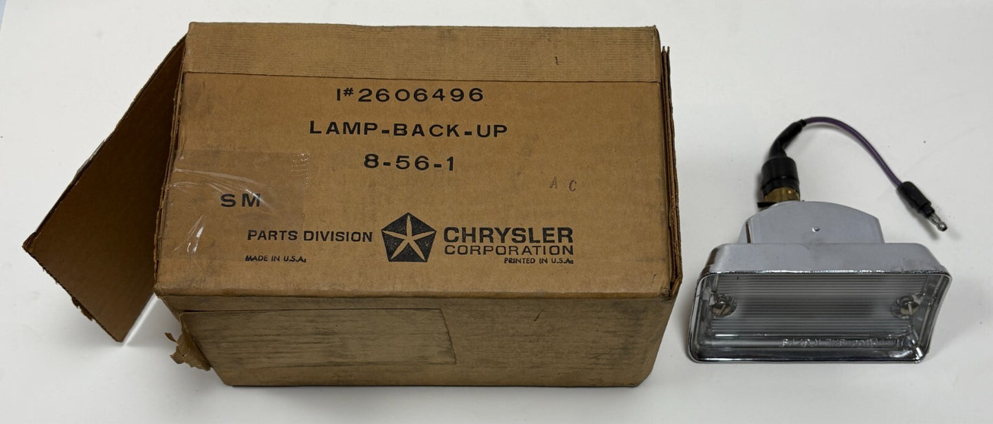 New Old Stock Back Up Lamp for 1967-68 Plymouth Models Mopar #2606496