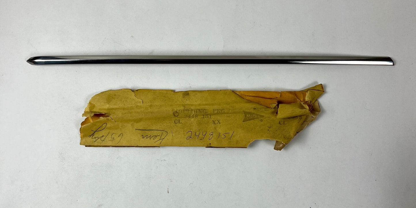 NOS Mopar Left Quarter Panel Belt Moulding 1963-4 Plymouth and Savoy #2448151