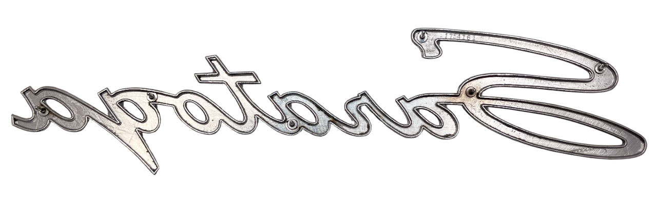 New Old Stock Fender Nameplate For 1957 Chrysler Saratoga Models Mopar #1754161