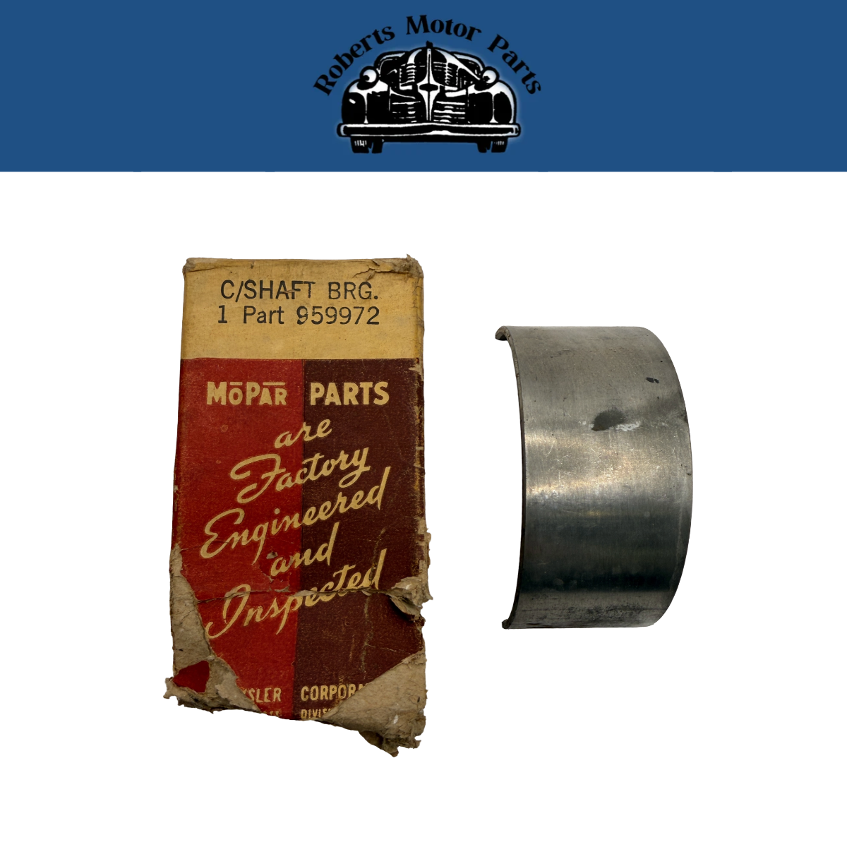 New Old Stock Mopar #1 Main Bearing Half .001 US 1934-58 Plymouth Dodge #959972