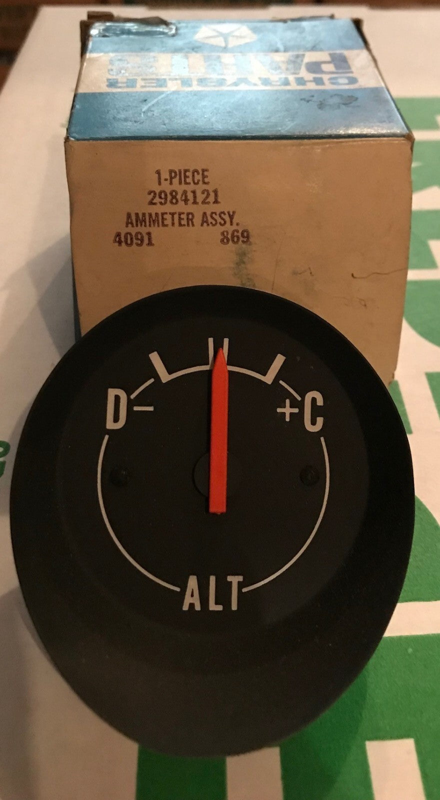 NOS Ammeter non rallye dash 2984121 for 1970-1974 Plymouth Barracuda