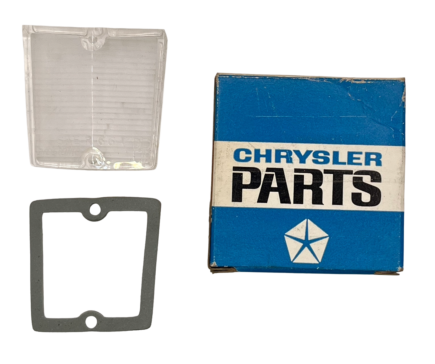 New Old Stock Left Back Up Light Lamp Lens for 1966 Plymouth Valiant #2585054