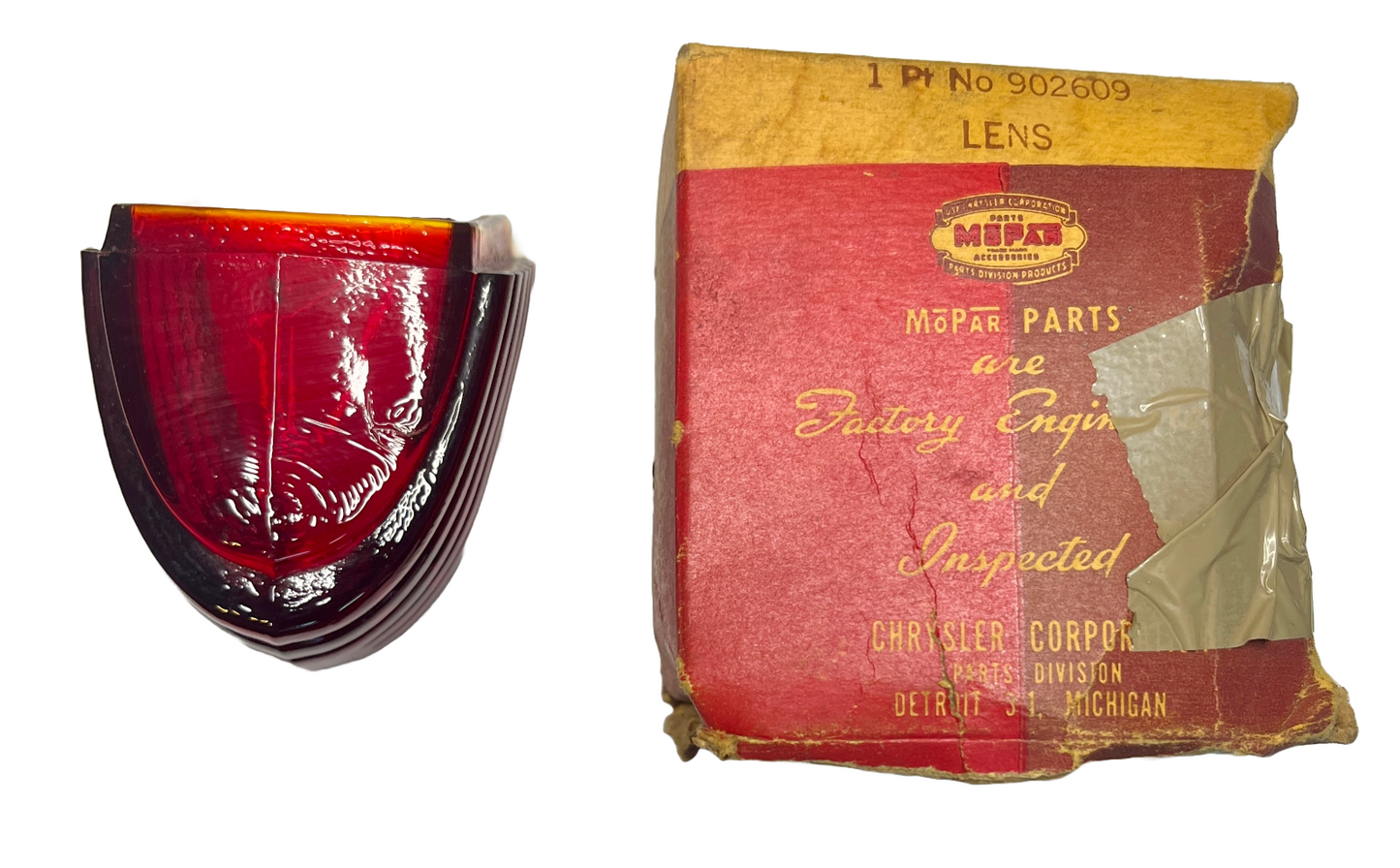 New Old Stock Brake Light Lens For 1941 Dodge All Models #902609
