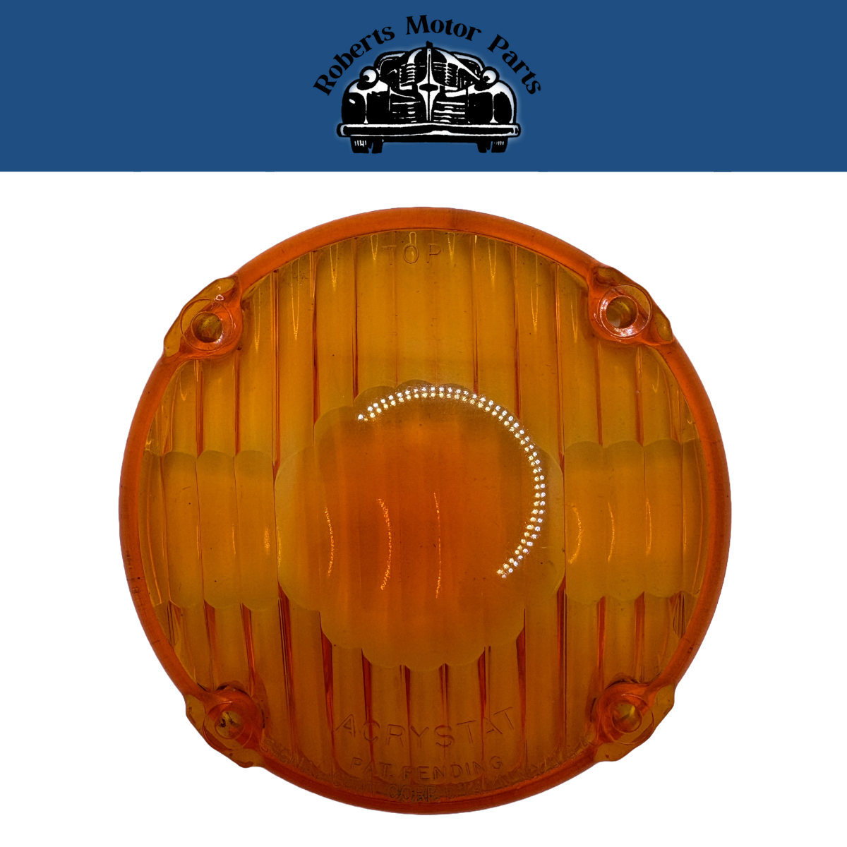 New Old Stock Amber Round Replacement Lens For Signal-Stat Lights #9015