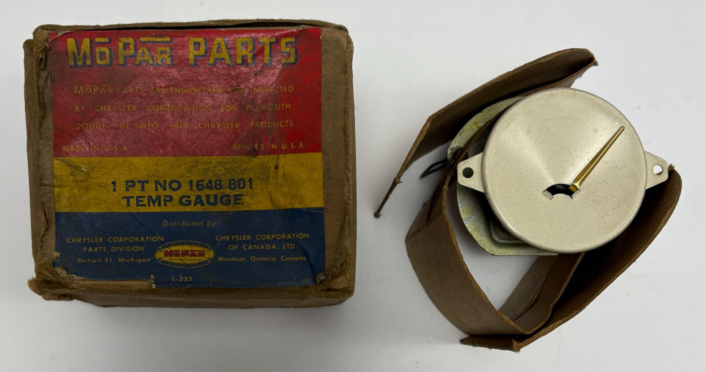 New Old Stock Temp Gauge for 1956 DeSoto Models Mopar #1648801