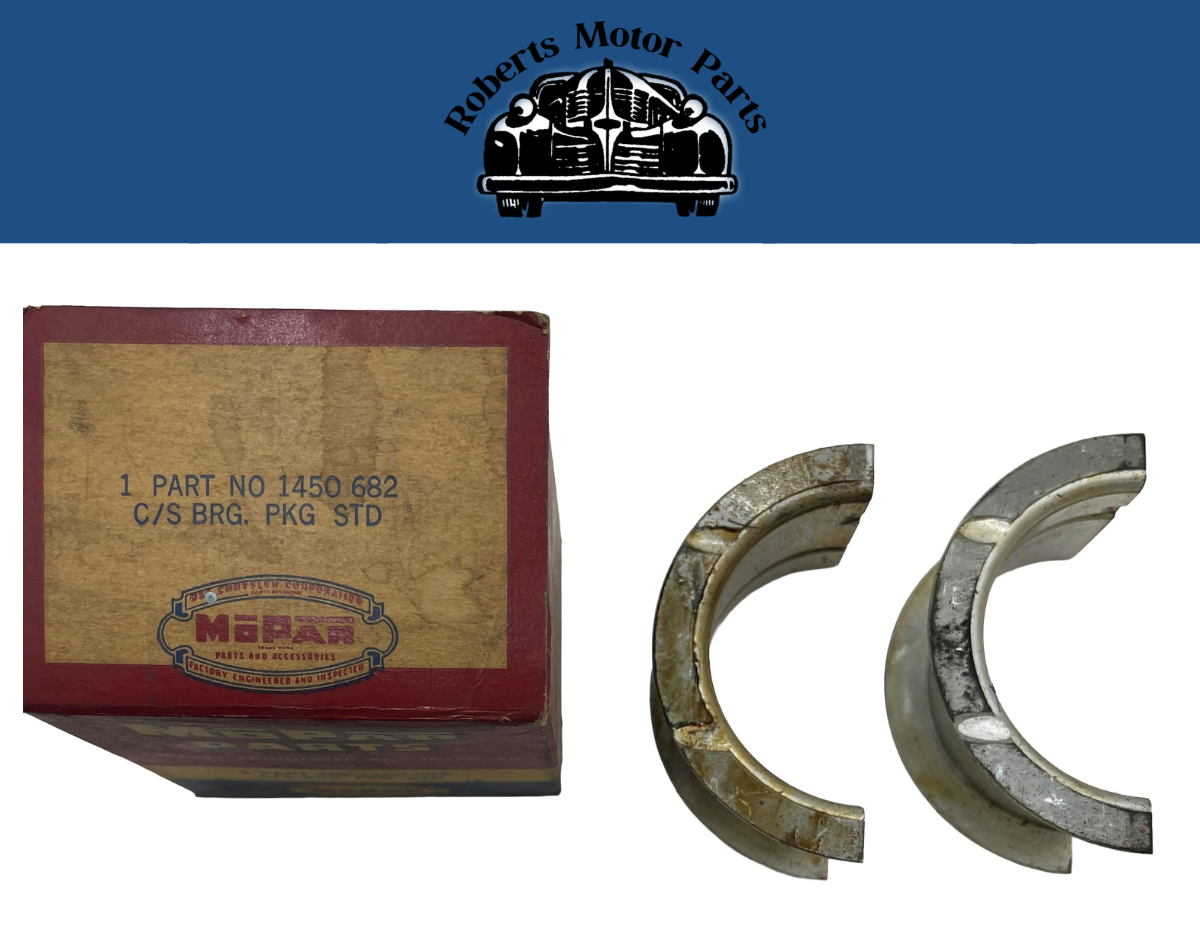 New Old Stock Rear Main Bearing Pair Standard For 1934-1954 Mopar 6 Cyl #1450682
