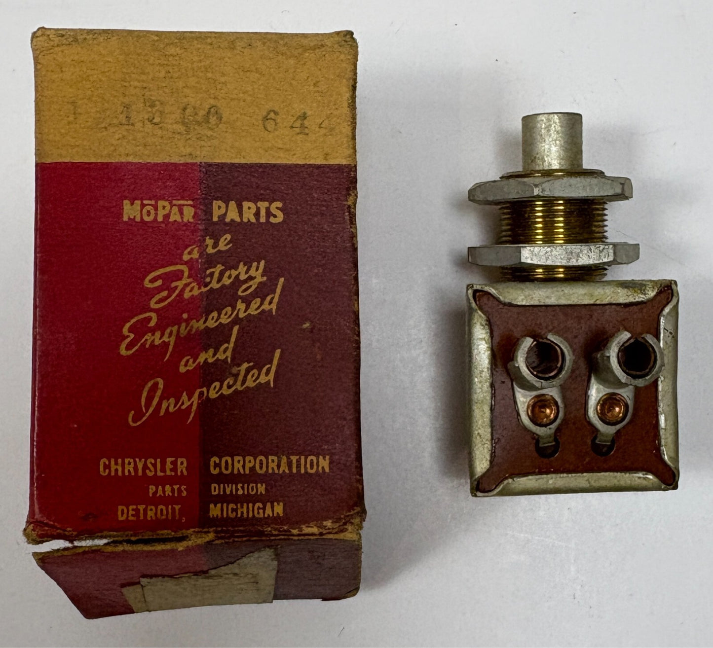 New Old Stock Back Up Light Switch for 1946-50 Auto Trans Models Mopar #1300644