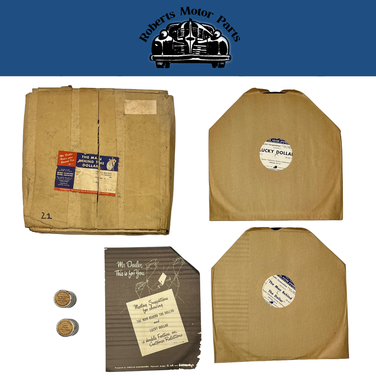New Old Stock Informational Record "The Man Behind The Dollar and Lucky Dollar"
