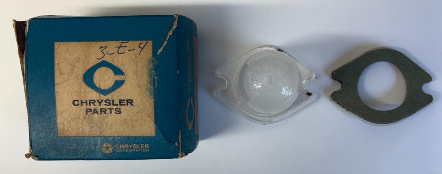 New Old Stock License Lens for 1965-68 Models Mopar #2525517