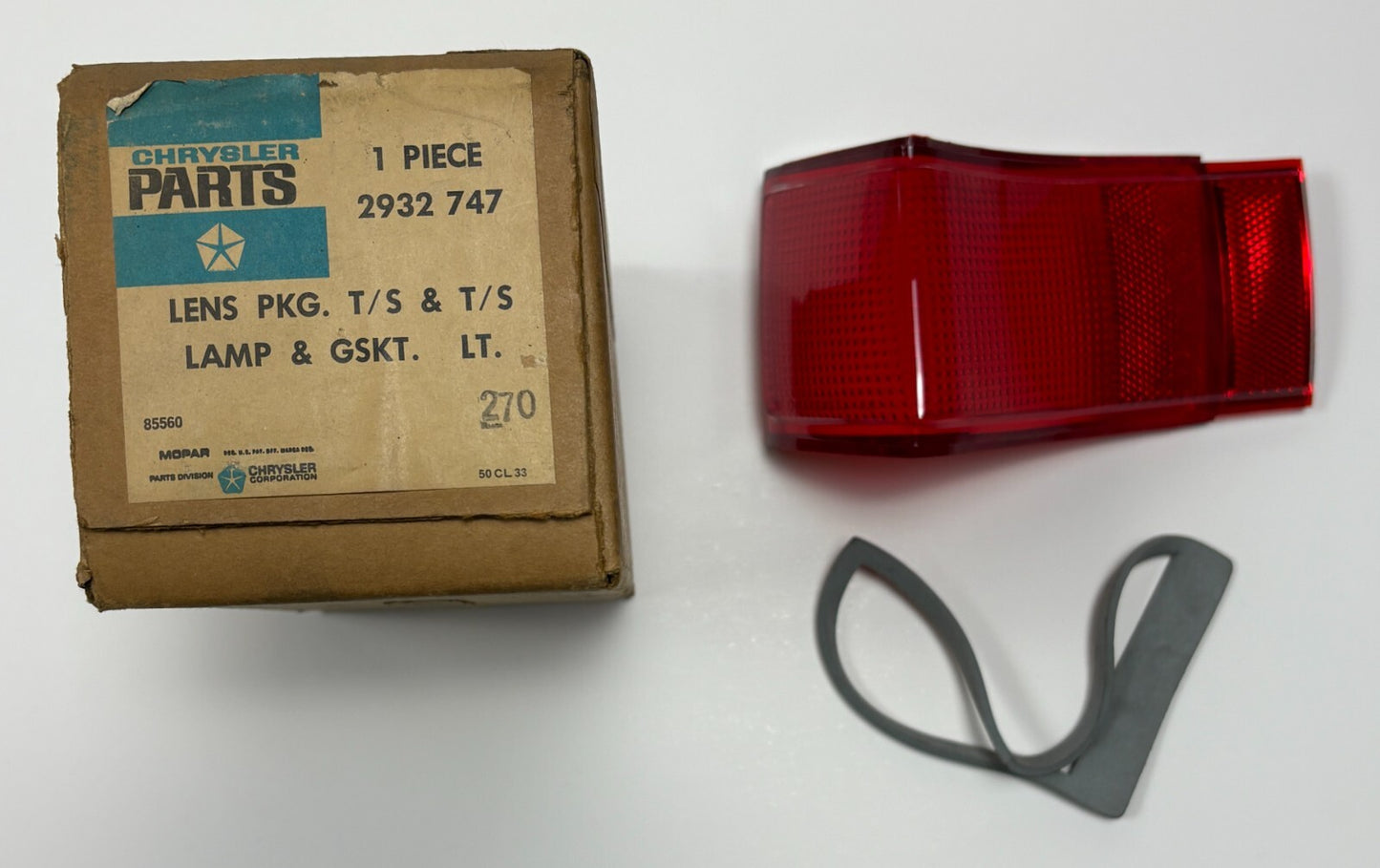 New Old Stock Outer Tail Lens for 1969-71 Models Mopar #2932747