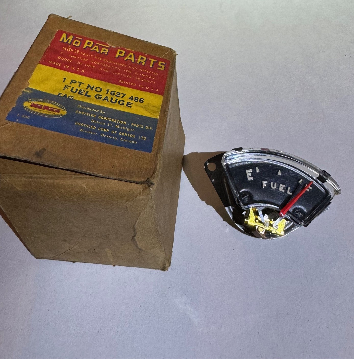 NOS Fuel Gauge for 1956 Chrysler & Imperial (Except Wagons) 1627486