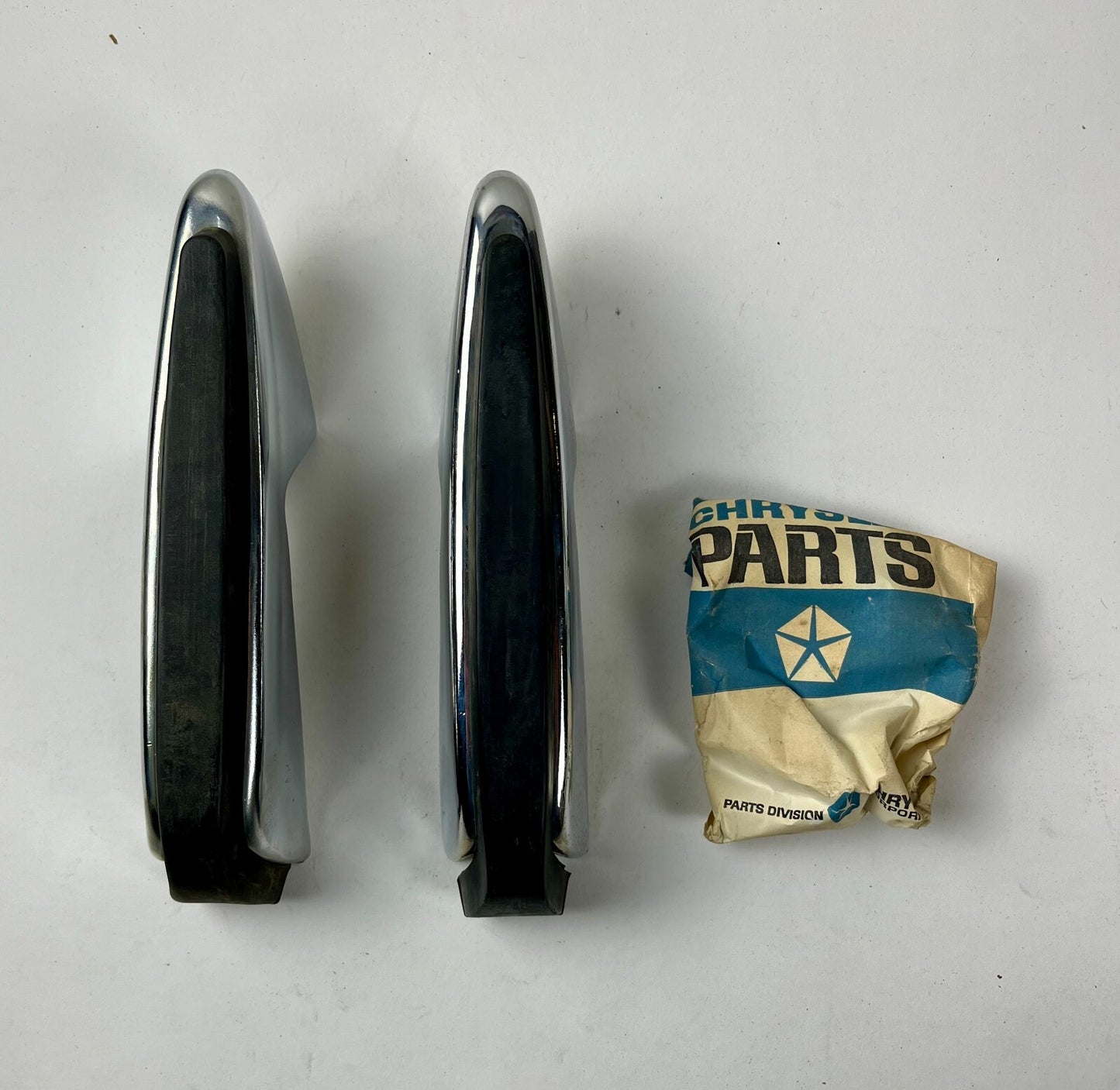 NOS Mopar 1967-72 Plymouth 1970-2 Dodge Rear Bumper Guard Package #2809832