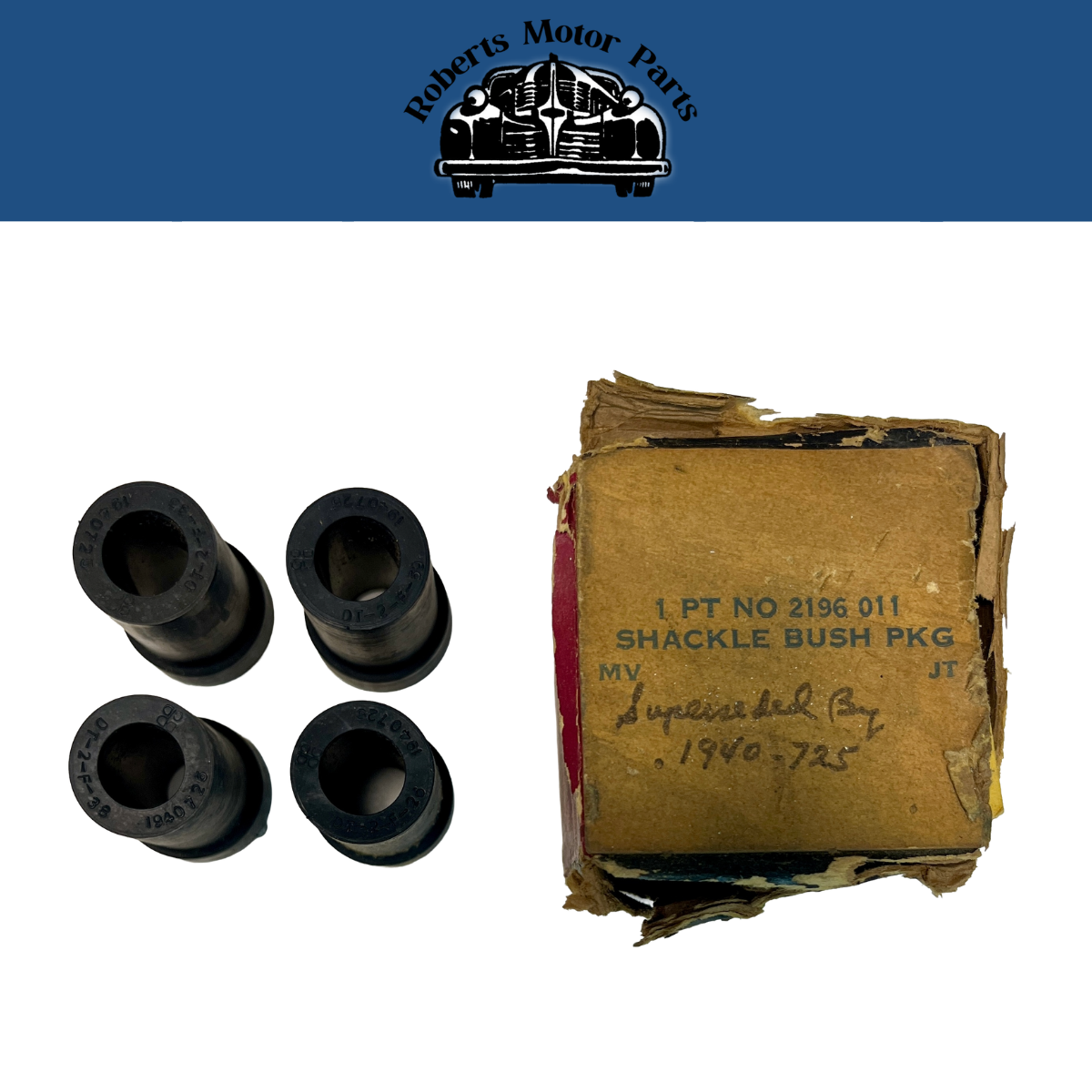 New Old Stock Rear Spring Bushing Set 1960-1962 Plymouth Dodge Models #2196011