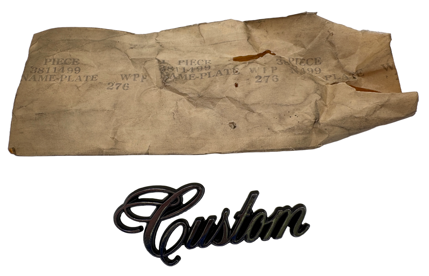 New Old Stock Roof Custom Nameplate for 1975 Plymouth Fury Models Mopar #3811499