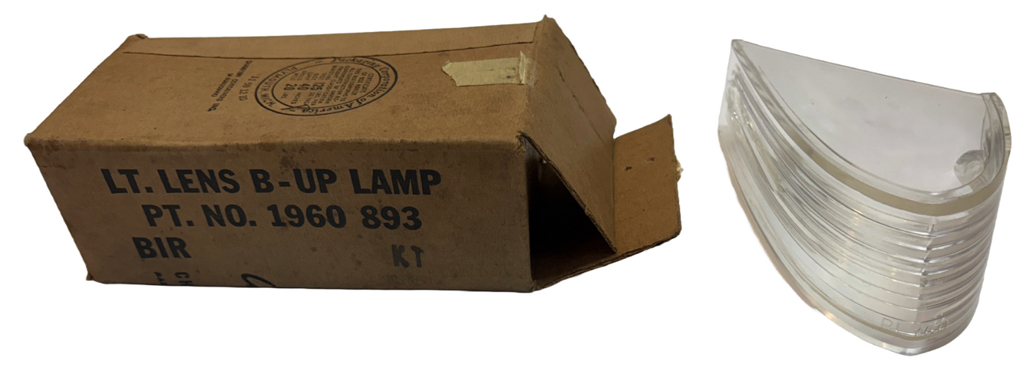 New Old Stock Left Back-Up Reverse Light Lamp Lens 1960 Plymouth Wagons #1960893