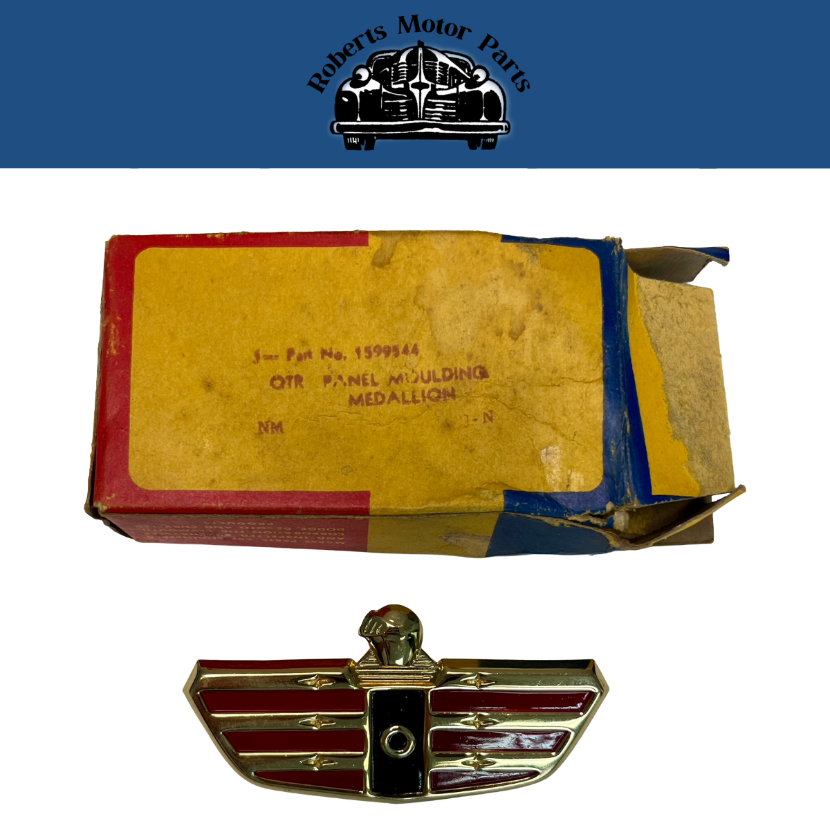 New Old Stock Qtr Panel Medallion for 1955-56 Dodge Royals Mopar #1599544