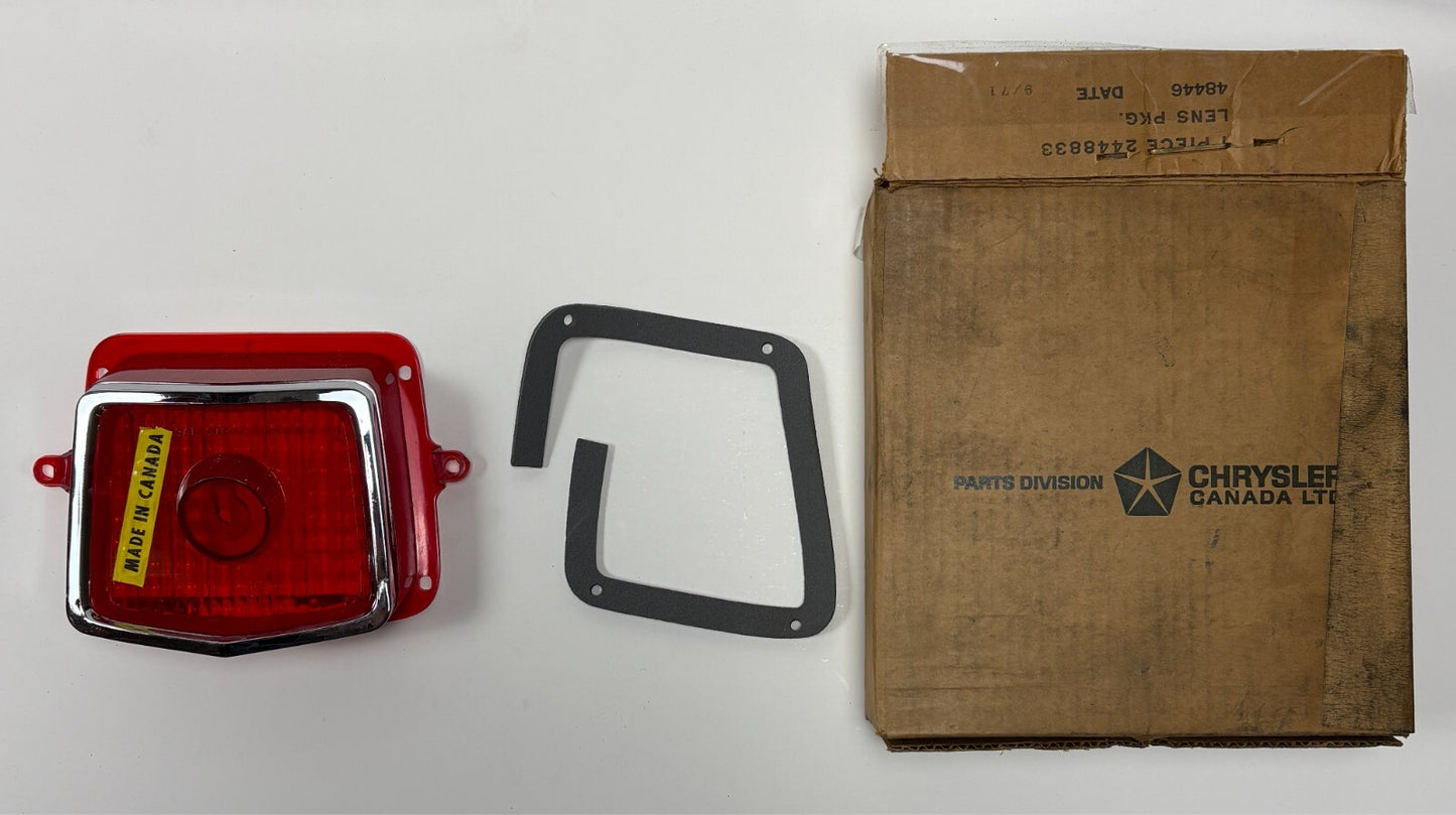 New Old Stock Tail Lens & Bezel for 1964 Plymouth B-Body Models Mopar #2448833