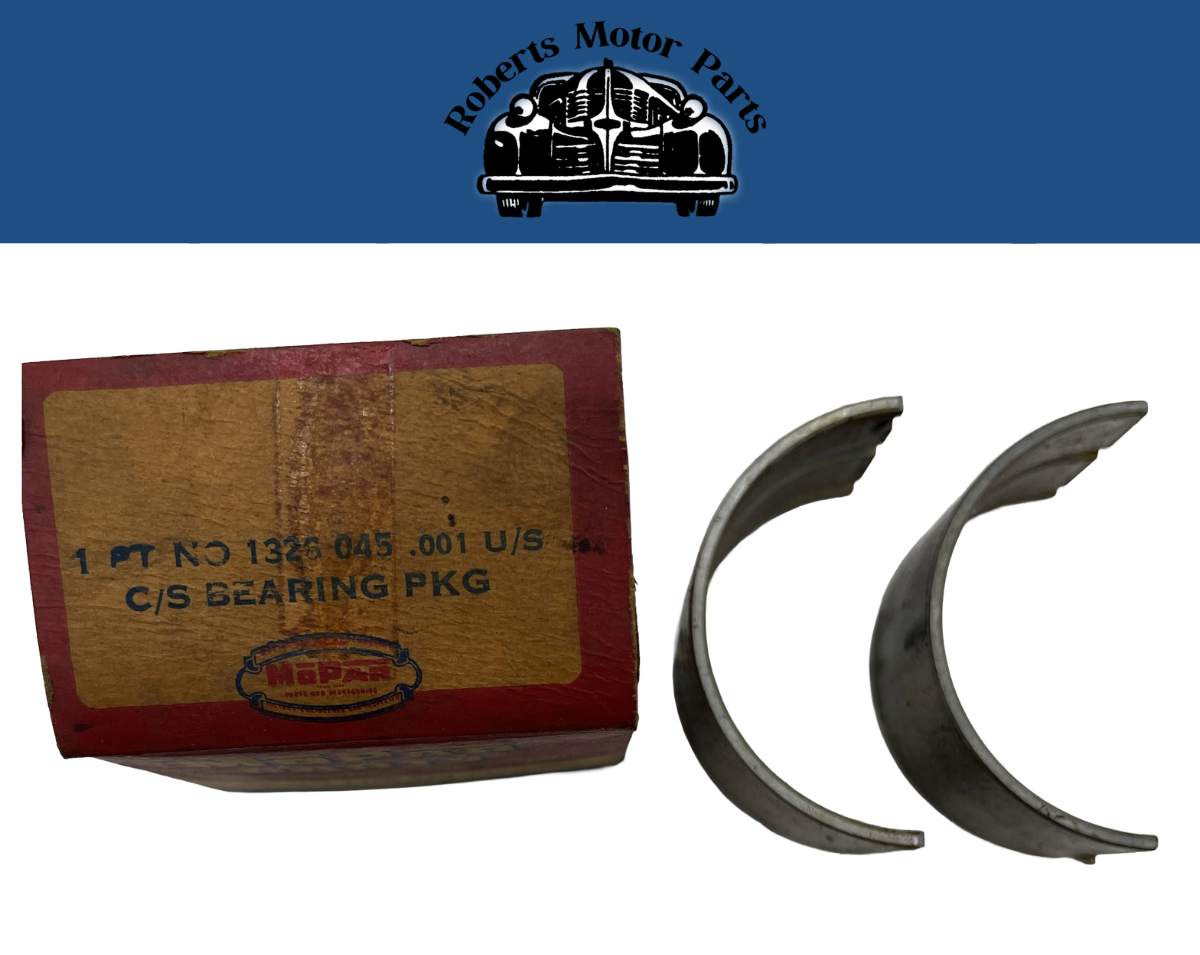 New Old Stock #5 Crankshaft Bearing Pair .001 1952-54 Dodge DeSoto V8 #1326045