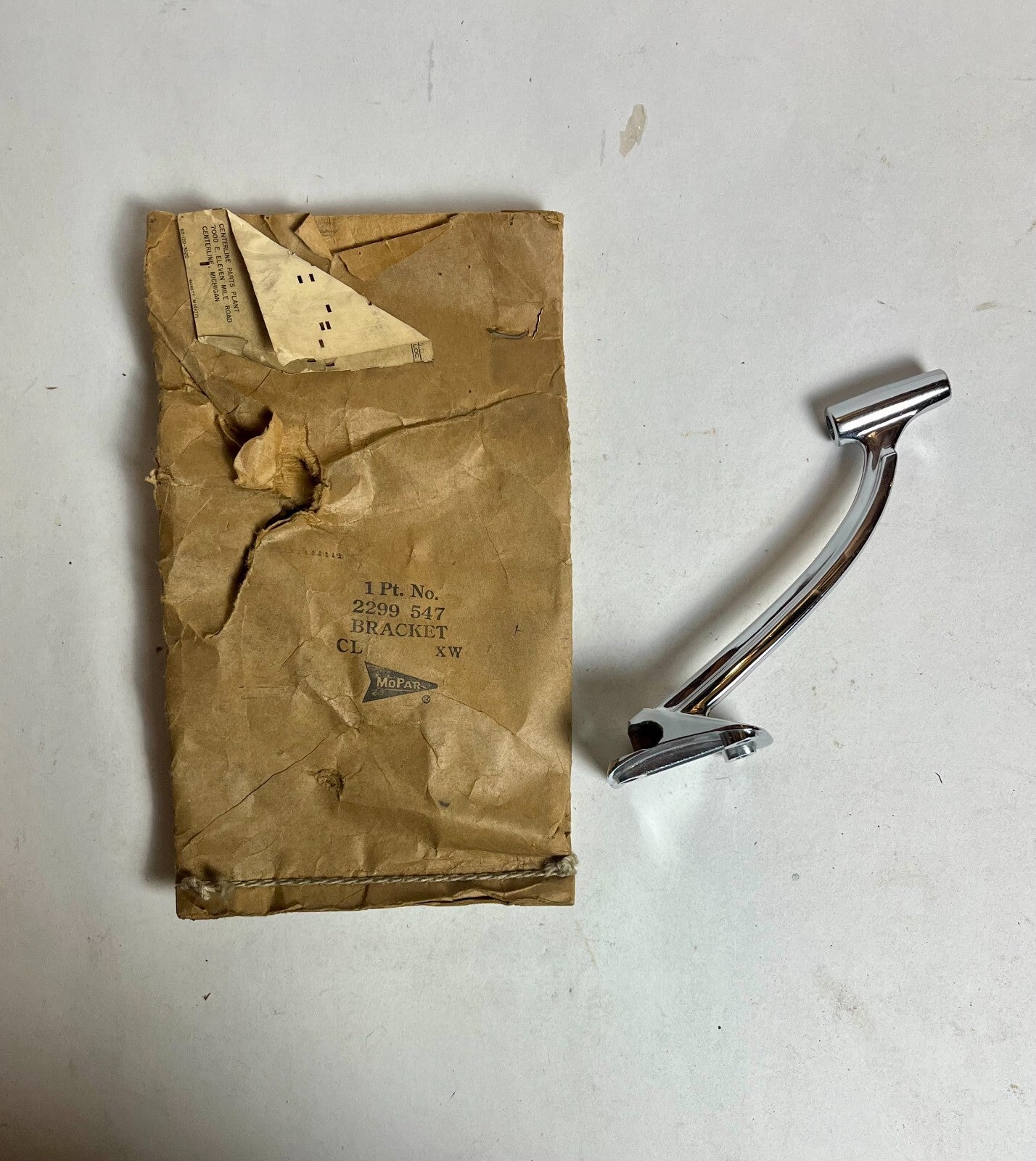 NOS Mopar Rear View Mirror Bracket 1963-4 Chrysler Convertible Models #2299547