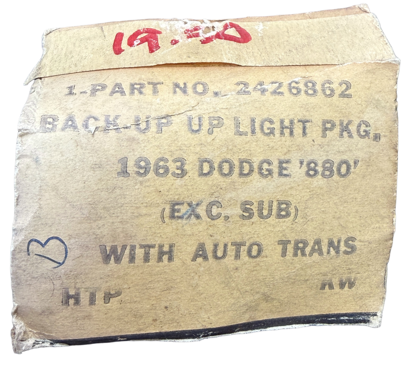New Old Stock Back Up Light Package For 1963 Dodge 880 Auto Trans #2426862