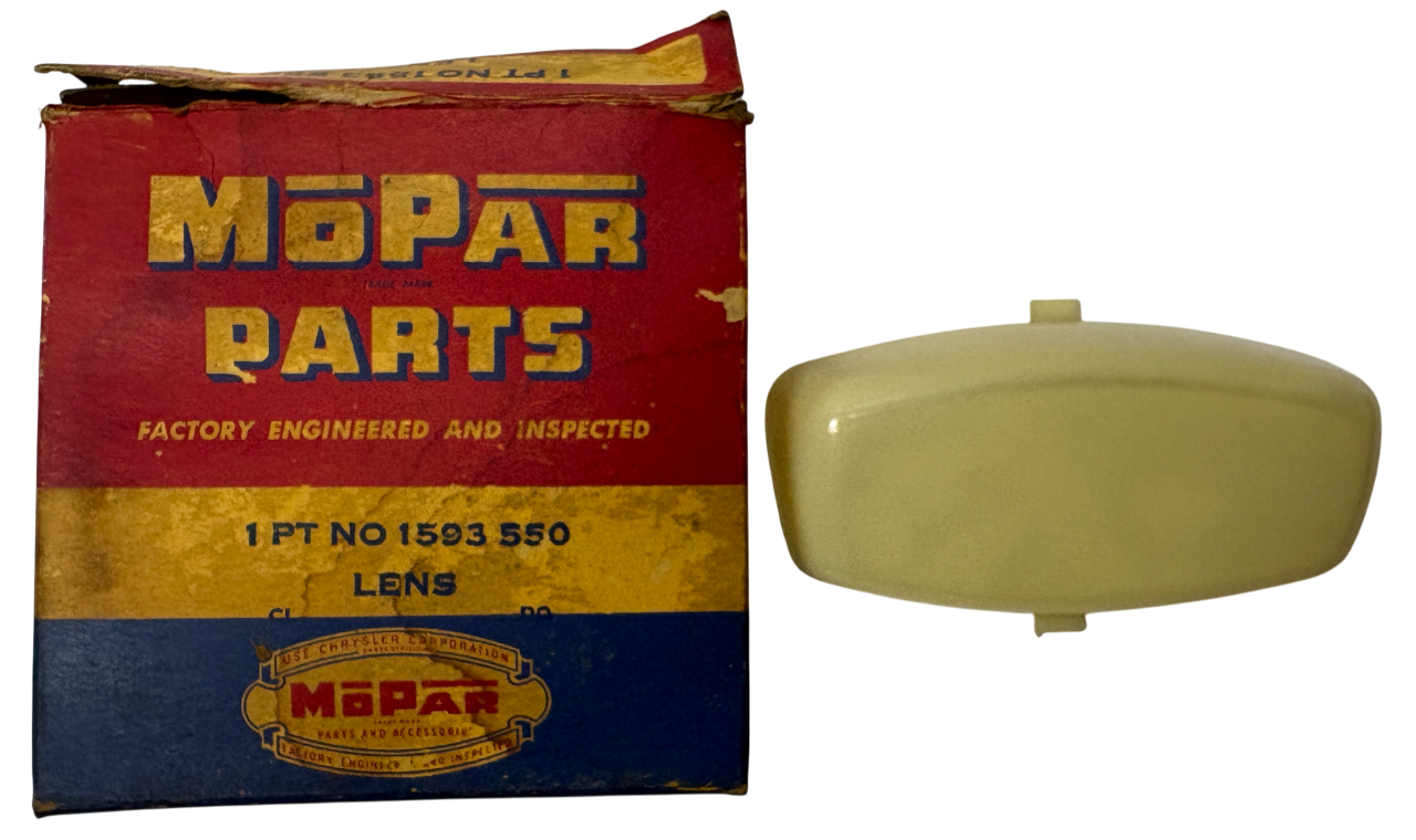 New Old Stock Dome Light Lens for 1955-56 Plymouth & Dodge Models #1593550