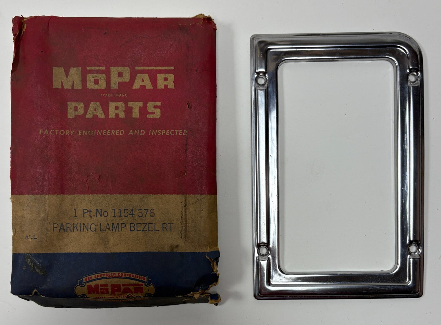 New Old Stock Parking Light Bezel for 1946-1948 Dodge Models Mopar #1154376