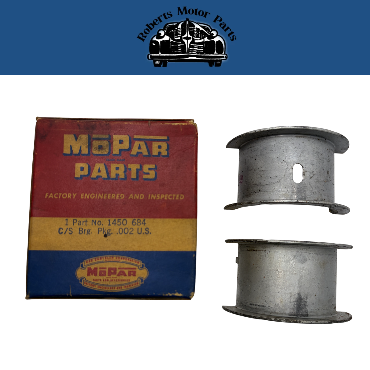 New Old Stock Crankshaft Bearing .002 Undersize 1953-54 Plymouth Dodge #1450684