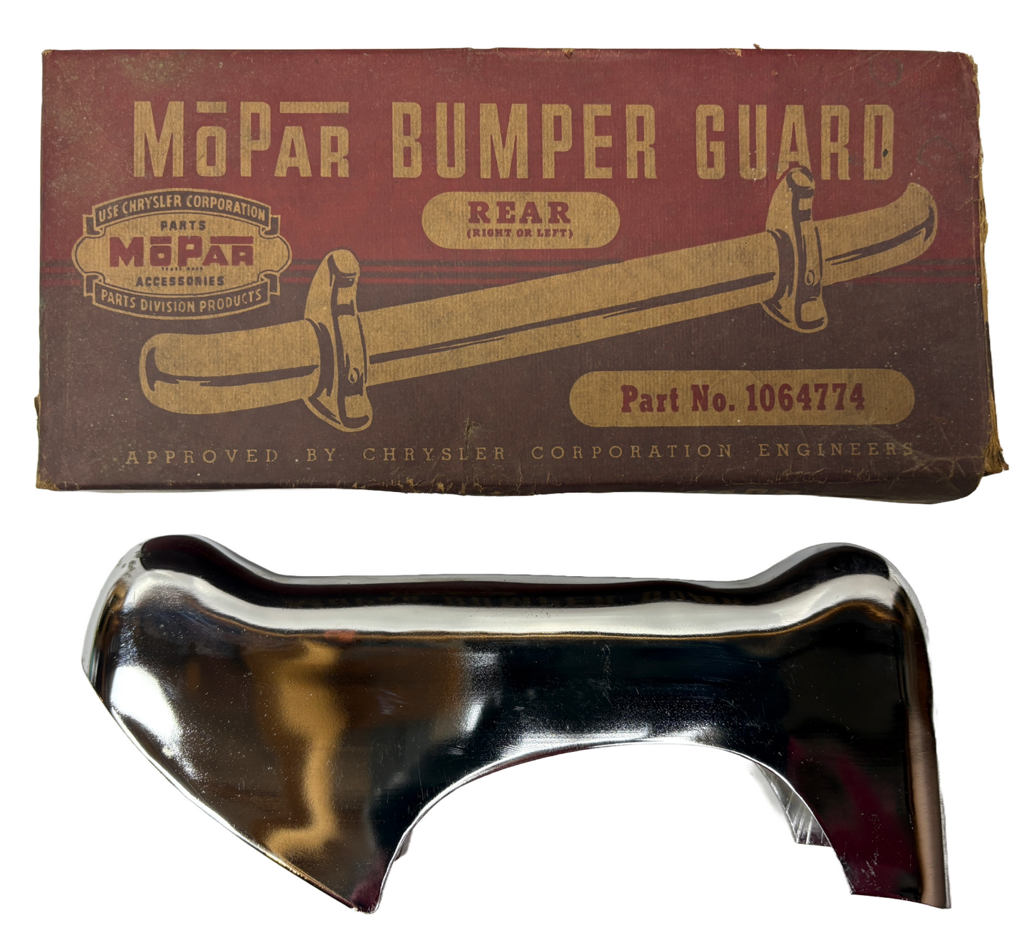 New Old Stock Rear Bumper Guard for 1946-48 Plymouth P15 Models Mopar #1064774