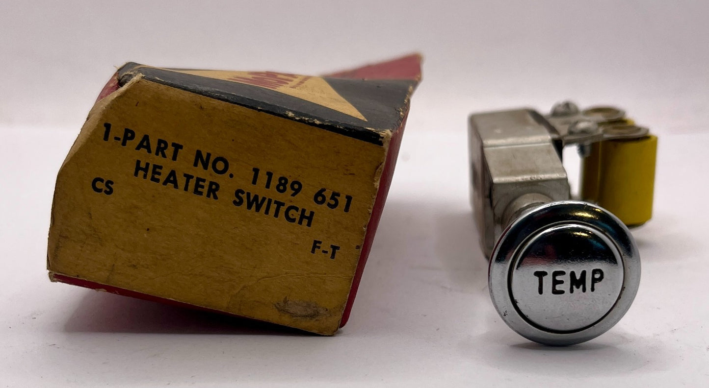 New Old Stock Heater Control Switch & Knob for 1948-1955 Dodge Trucks #1189651